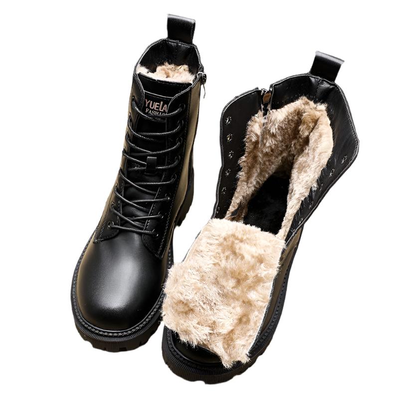 Maeva - Bottes d'hiver en cuir noir